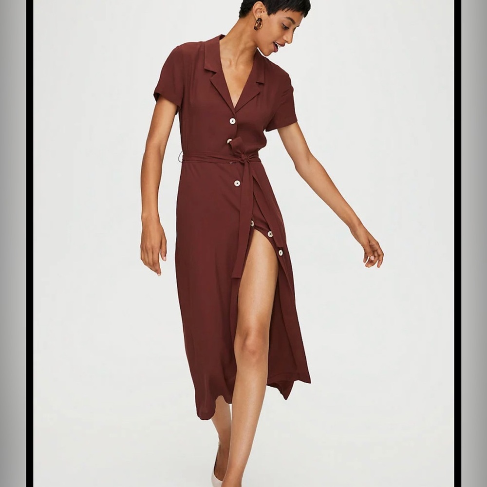 Aritzia Shirt Dress in Rustique XS